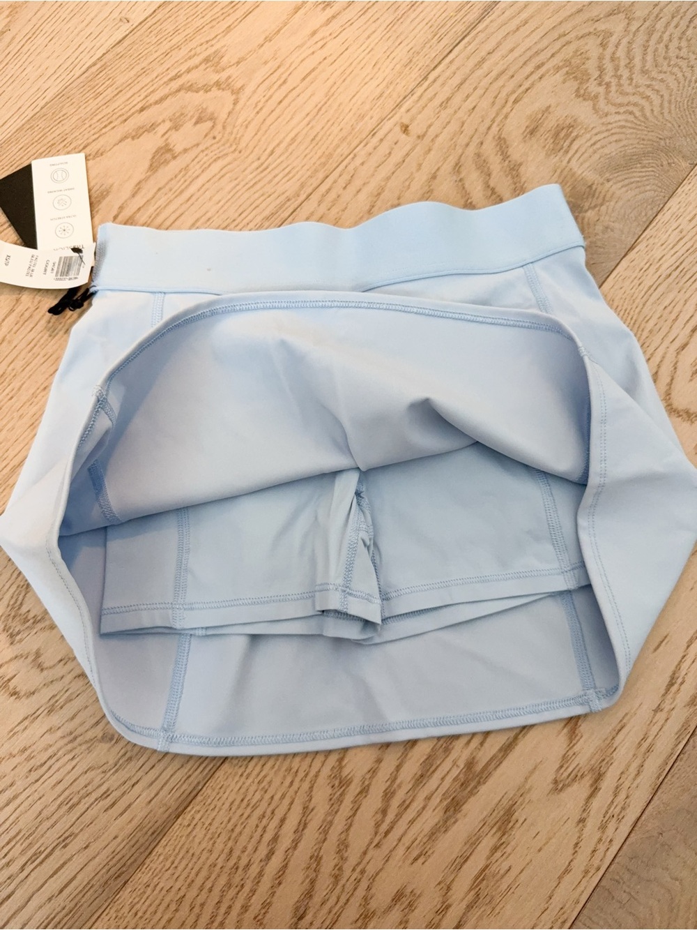 NWT 94581 Aritzia TNA court pastel blue Skirt skort XS - Picture 3 of 5